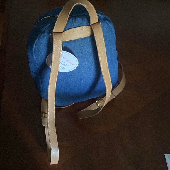 Betsey Johnson denim book-bag /purse w/ clutch…